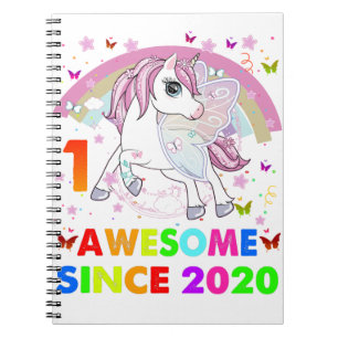 1 Jahre alte Einhorn-Süsse 1. Geburtstag Einhorn Notizblock