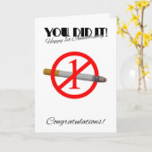 1. Jahrestag der Beendigung des Rauchens - Grußkar Karte (Gelbe Blume)