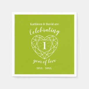 1. Jahrestag der Liebe Serviette