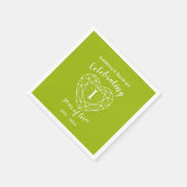 1. Jahrestag der Liebe Serviette (Ecke)