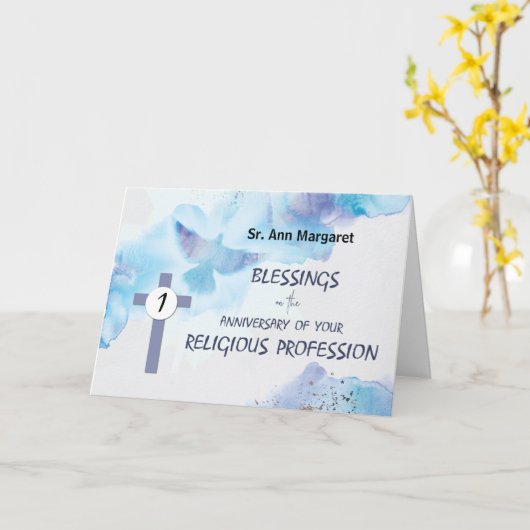 1. Jahrestag der religiösen Tätigkeit Karte (Gelbe Blume)