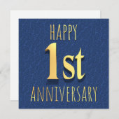 1. Jahrestag Feiertagskarte (Vorne/Hinten)