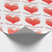 1. Jahrestag Geschenkpapier (Ecke)