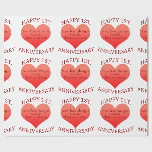 1. Jahrestag Geschenkpapier (Flach)