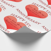 1. Jahrestag Geschenkpapier (Ecke)