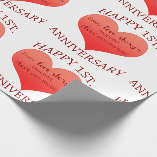 1. Jahrestag Geschenkpapier (Ecke)