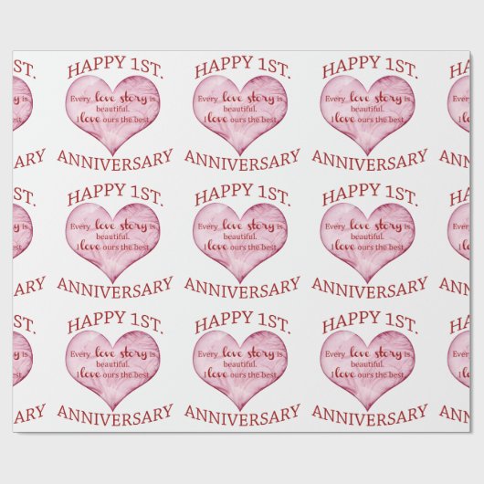 1. Jahrestag Geschenkpapier (Flach)