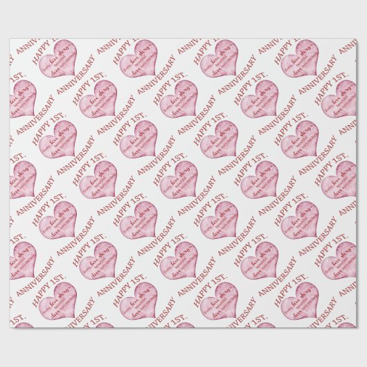 1. Jahrestag Geschenkpapier (Flach)