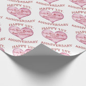 1. Jahrestag Geschenkpapier (Ecke)