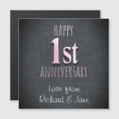 1. Jahrestag Magnetkarte (Vorne/Hinten)