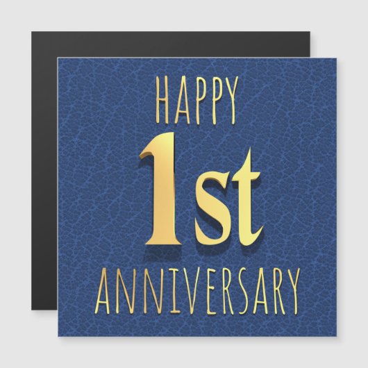 1. Jahrestag Magnetkarte (Vorne/Hinten)
