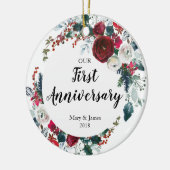 1. Jahrestags-Geschenk für Paar-Verzierung Keramik Ornament (Links)