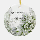 1. Jahrheirat 2 Keramik Ornament (Vorne)