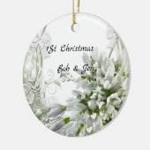 1. Jahrheirat 3 Keramik Ornament (Links)