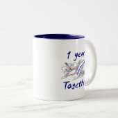 1-jährig zusammen zweifarbige tasse (VorderseiteRechts)