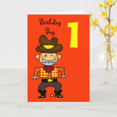 1-jähriger Geburtstag Karte (Gelbe Blume)