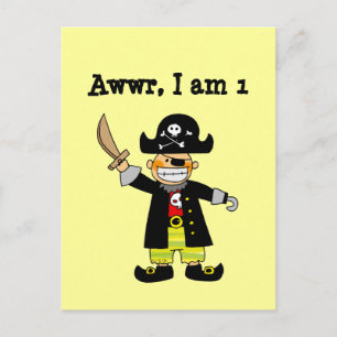 1-jähriger Piratenjunge Postkarte