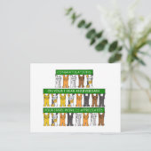 1-jähriges Arbeitsjubiläum Postkarte (Stehend Vorderseite)