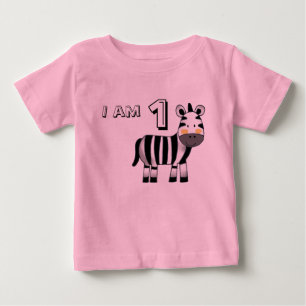 1-jähriges Geburtstagsgeschenk (Zebra) Baby T-shirt