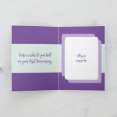 1-jähriges Papierjubiläum - grüne lila Karte (Innenseite)