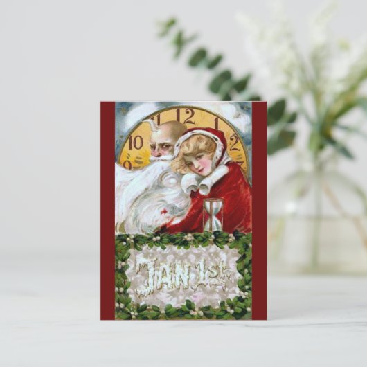 1. Januar Postkarte (Stehend Vorderseite)