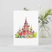 1. Januar St. Basil's Day Russisch-Orthodox Feiertagskarte (Stehend Vorderseite)