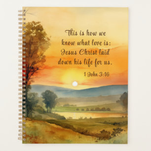 1 Johannes 3:16 Jesus legte sein Leben für uns Bib Planer