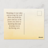 1 Johannes 3:16 Jesus legte sein Leben für uns fes Postkarte (Rückseite)