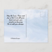 1 Johannes 3:1 Jesus Christus legte sein Leben für Postkarte (Rückseite)