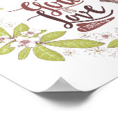 1 Johannes 4:16 Gott ist Liebe Blumenreath mit Vog Poster (Ecke)