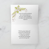 1 Johannes 4:16 Gott ist Liebe Blumenreath Niedlic Feiertagskarte (Innenseite)