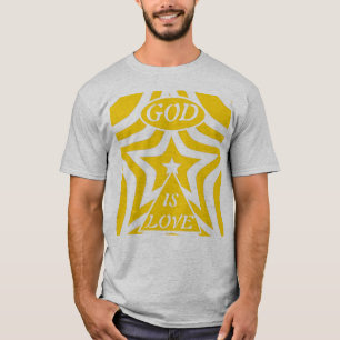 1 Johannes 4:16 "Gott ist Liebe" Cyber Gelb - Chri T-Shirt