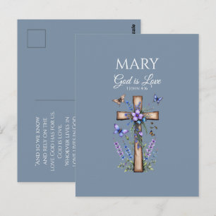 1 Johannes 4:16 Gott ist Liebe – Personalisiert Ch Postkarte
