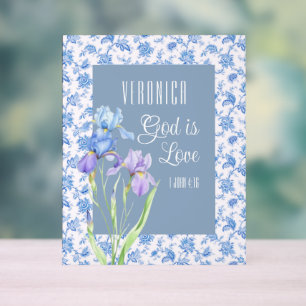 1 Johannes 4,16 Gott ist Liebe – Personalisierte c Acrylschild