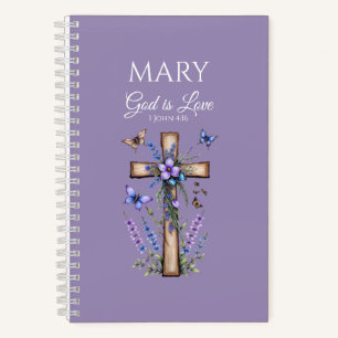 1 Johannes 4,16 Gott ist Liebe – Personalisierte c Notizblock