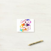 1 Johannes 4:16 Gott ist Liebe, und wer auch immer Post-it Klebezettel (Auf Schreibtisch)