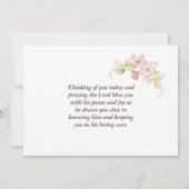 1 Johannes 4:16 Liebe Blumenkraut Flachkarte (Rückseite)