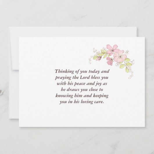 1 Johannes 4:16 Liebe Blumenkraut Flachkarte (Rückseite)