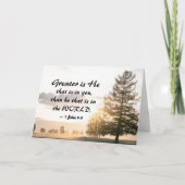 1 Johannes 4:4 Großer ist Er, der in dir ist Karte (Vorderseite)