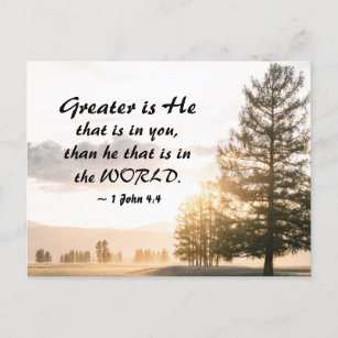 1 Johannes 4:4 Großer ist Er, der in dir ist Postkarte