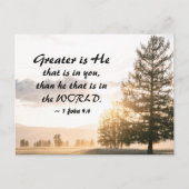 1 Johannes 4:4 Großer ist Er, der in dir ist Postkarte (Vorderseite)
