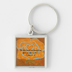 1 Johannes 4:8 "—denn Gott ist Liebe." Wahrheiten  Schlüsselanhänger