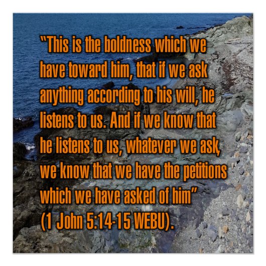 1 Johannes 5:14-15 WEBU Poster (Vorderseite)
