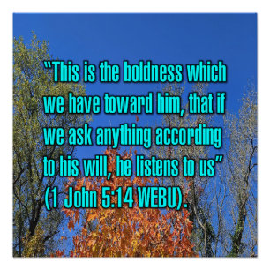 1 Johannes 5:14 WEBU Poster