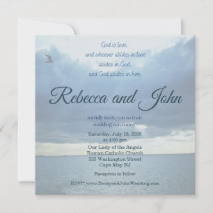1 Johannes Vintage-Ozean-Foto-Hochzeitseinladung Einladung
