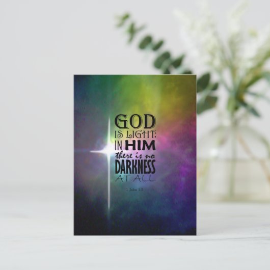 1. John 1:5 Postkarte (Stehend Vorderseite)