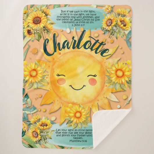 1 John 1:7, Christliche Frauen Sonnencreme Sherpadecke (Vorderseite)