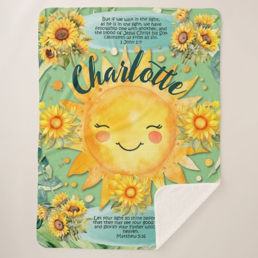 1 John 1:7, Christliche Frauen Sonnencreme Sherpadecke (Vorderseite)