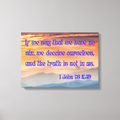 1 John 1:8 Bibelverse KJV Pic Wall Art Leinwanddruck (Vorderseite)