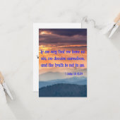 1 John 1:8 KJV Bible Verse Pic Flat Gruß Karte (Vorderseite/Rückseite Beispiel)